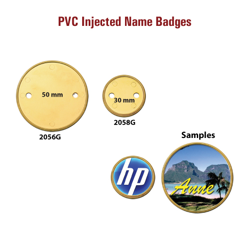Badges in PVC Injected